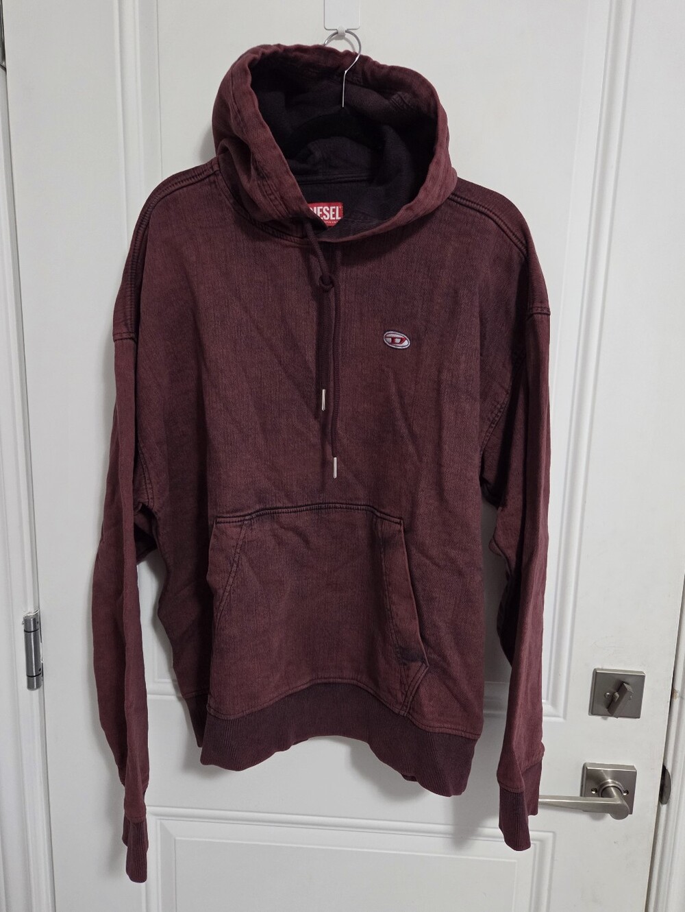 NWT - Diesel Men's Overdyed Hoodie In Track Denim - Size L